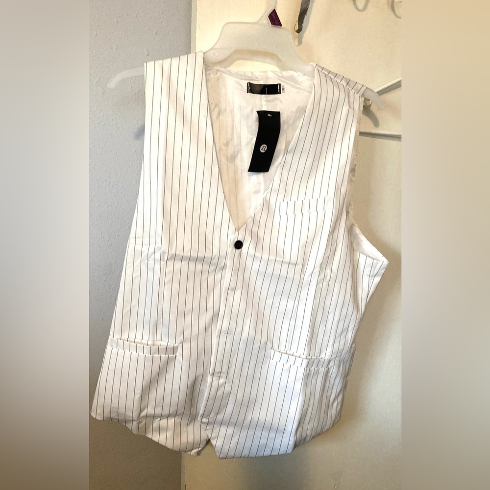 Unisex pin striped vest